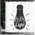 thumbnail image 3 of Ambesonne Saying Shower Curtain, Text on Home Appliance, 69"Wx84"L, Black White, 3 of 4