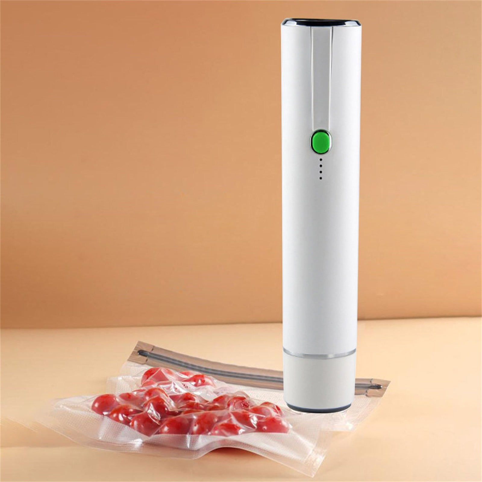 1 Pcs Handheld Vacuum Sealer,Vacuum Sealer For Food, 7.56 Inch Food Sealer Machine,Handheld Vacuum Sealer Machine, Portable Cordless Bag Sealer For Fruits, Fridge, Meats, Leftovers,White