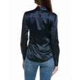 thumbnail image 2 of Theory womens  Perfect Fitted Silk-Blend Shirt, s, Blue, 2 of 3