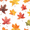 White Autumn Leaves, variant on Yayeee Double Oven Mitt Kitchen Heat Resistant Baking 35" x7" Quilted Glove, Blue Beach Toys Pattern