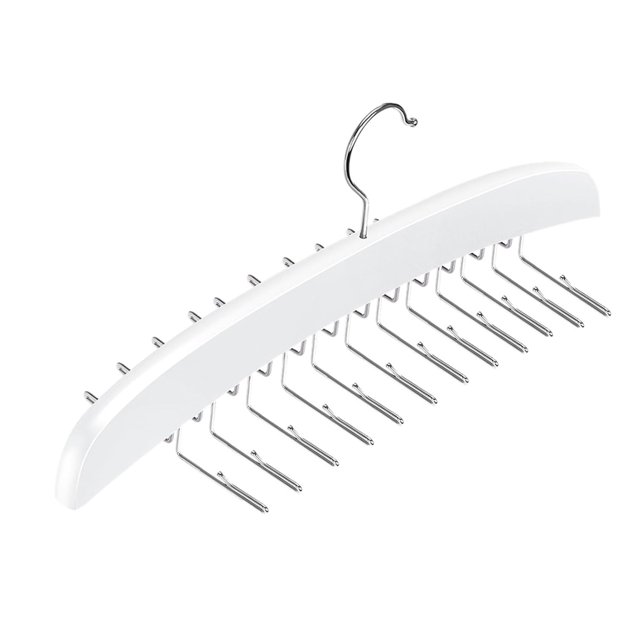 Perchero para corbatas con ganchos de metal, organizador de corbatas para hombres que ahorra espacio, percha de madera de gran capacidad para corbatas y cinturones para armario