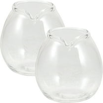 FELTECHELECTR Small Glass Pitcher Milk Pourer with Spout for Home Use Dining 2 Pcs