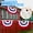 Blue# 45*90cm, variant on Patriotic American Flag Bunting Half-Moon Banner, Red White Blue Pleated Fan Flag for Porch, Gate & Yard Decor