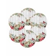 thumbnail image 7 of 15 Inch Round Placemats Set of 6, Christmas Non Slip Heat Insulation PP Table Mats, Winter Poinsettia Berry Farmhouse Wooden Grain Washable Place Mats for Kitchen Dining Party Table Decor, 7 of 7