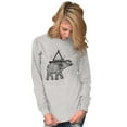 thumbnail image 4 of Spiritual Animal Elephant Triangle Plus Size Long Sleeve Graphic Tee Shirt Brisco Brands 2X, 4 of 5
