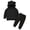 a5-Black, variant on Youth 2PCS Jogger Outfits Set Fleece Hooded + Sweatpants Boys Girls Athletic Sweatsuits Pullover Clothes