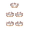 thumbnail image 3 of maskred Alloy Exquisite Craft And Detailed Carved Wedding Hair Crown For Brides Rhinestone Tiaras And Crowns Gold  + rose gold 5Set, 3 of 6