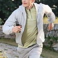 thumbnail image 4 of Dreluolixuan Workout Shirts Men Sun Protection UV SPF Long Sleeve Performance Quickly Dry Fishing Shirt Zipper Lightweight Tops Hiking Running Casual Tops, 4 of 6