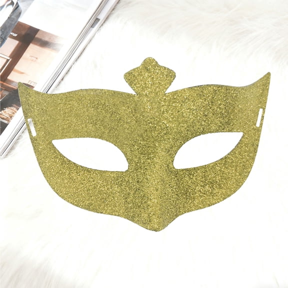 Uaswgudfs Men's Carnival Costume Half Face Mask with Glitter Accents - Party Prop for Halloween, Masquerade, Role Play