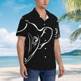 thumbnail image 3 of Honeii French Bulldog Print Men’s Hawaiian Shirt,Classic Button-Down Short Sleeve Shirt, for Beach, Vacation, and Outdoor Activities,Small, 3 of 7