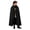 Black, variant on Anmrize Unisex Hooded Cape, Cosplay Halloween Costume, Soft Scarf-Style Cloak, Medieval Corduroy Hooded Cloak - Renaissance Hooded Cape , Halloween Wizard Cosplay Costume, Light Brown S