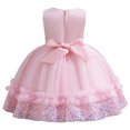thumbnail image 4 of Yanlir Robe en Tulle à Paillettes pour Fille Sans Manches à Col Rond, Robe de Fête Scintillante, Tenue d'Été à la Mode pour Enfants, Style Princesse, Respirante, Tenue Décontractée pour les Vacances (Rose, 12-24 Mois), 4 of 4