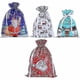 thumbnail image 2 of 4 bolsas de regalo de plástico navideñas con patrón de alces de Papá Noel, bolsas de regalo con cordón, 2 of 3