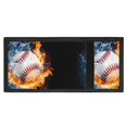 thumbnail image 4 of CHAQLIN Children's Wallet Baseball with Fire and Water Collision Slim Trifold Pouch for Daily Use, Polyester Portable Trifold Card Wallet, 4 of 6