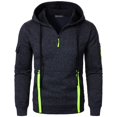 thumbnail image 4 of SYMOID Men Hoodies Fall and Winter Plain Pullover Sweatshirt with Pocket Mens Clothes Zipper, 4 of 8