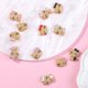 thumbnail image 3 of Joyas para uñas de Hello Kitty de cuero negro con dibujos animados de Hello Kitty, lindos accesorios para uñas tridimensionales de resina con forma de gato marrón, 3 of 5