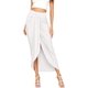 thumbnail image 1 of Falda drapeada asimétrica elástica de cintura alta para mujer Beige XL Beige XL Xishao ropa, 1 of 2
