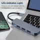 thumbnail image 3 of 4-in-1 Multifunctional USB-A Aluminum Alloy Hub High-speed USB Hub USB Converter with USB3.0*1 USB2.0*3 Output Interfaces, 3 of 5