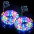 thumbnail image 1 of Luces solares navideñas en forma de cuerda POTIVE de 33 pies, 100 LED, paquete de 2, 1 of 9