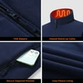 thumbnail image 3 of Venustas Men's Fleece Heated Vest with Battery Pack 7.4V, Lightweight Insulated Electric Heating Vest for Hunting Skiing Outdoor, 3 of 8