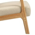 thumbnail image 4 of UIXE Faux Leather Accent Chairs Set of 2 Upholstered Comfortable Arm Chair with Lumbar Pillow Armchair for Home Bedroom, Cream, 4 of 7