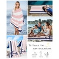 thumbnail image 5 of Anchor Pink Beach Towels Oversized Super Absorbent, Modern Navy Blue White Striped Nautical Lightweight Bath Towel Quick Dry Sets For Bathroom/Pool/Rv Camping/Beach Play/Gym Room/Picnic 23"x47", 5 of 8