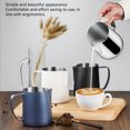 thumbnail image 3 of Stainless Steel Milk Frothing Pitcher Thickened Tip Mouth Milk Steaming 450ml Cup, 3 of 7