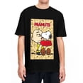 thumbnail image 2 of Camisetas de hombre de Peanuts, Charlie Brown y Snoopy, lindas camisetas de algodón con diseño de cómic, camiseta de manga corta Y2K, camiseta de cuello redondo, talla grande, 2 of 5