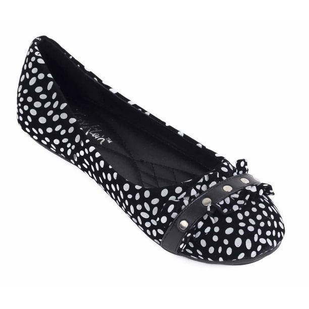polka dot ballerina flats