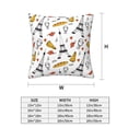 thumbnail image 2 of Throw Pillow Covers, Eiffel Tower pizza Soft Square Pillow Cases with Invisible Zipper for Couch Bed Sofa, Farmhouse Fall Home Decor 12"x12", 2 of 7