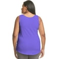 thumbnail image 3 of Hanes Just My Size Women’s Cotton Jersey Tank, Shirttail Hem (Plus ) Petal Purple 5X, 3 of 3