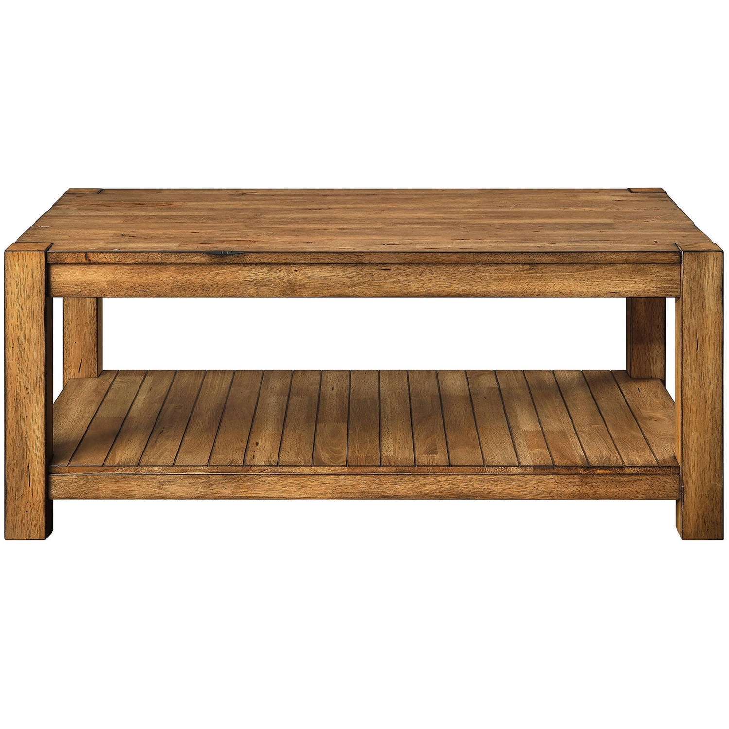 Buy Better Homes & Gardens Bryant Solid Wood Coffee Table, Rustic Maple Brown Finish Online in
