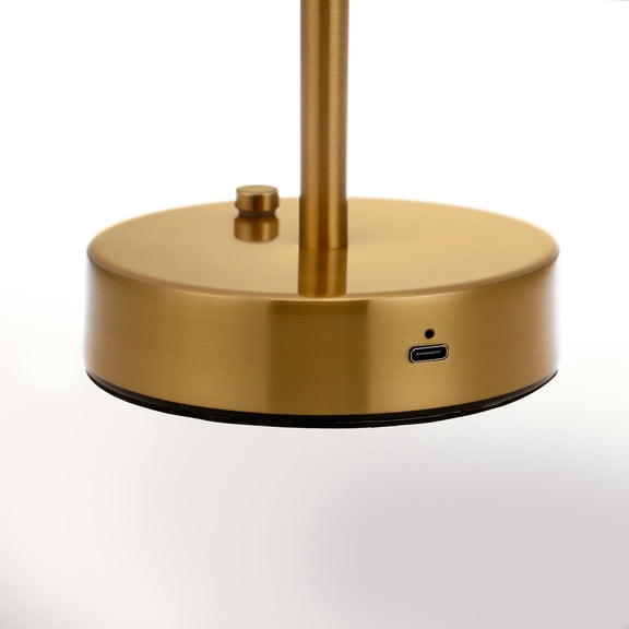 Mazing FarMer Modern LED Table Lamp, Gold Metal Accent Lamp with Starry Acrylic Design, Integrated 3W LED and 3 Color Temperature Adjustable Bedside Lamp for Bedroom