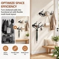 thumbnail image 2 of Tree Branch Wall Mounted Coat Rack, Black Sturdy Metal, 6 Decorative Hooks for Coats, Hats, Bags, Towels, Entryway Home Wall Decor, 2 of 6