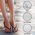 thumbnail image 6 of Chririnla Dominica Flag Print Flip Flops for Women Beach Comfortable Slip On Lightweight Thong Sandals Quick Dry Non-Slip Fashion Thin Strap Sandal for Indoor Bathroom, 6 of 7
