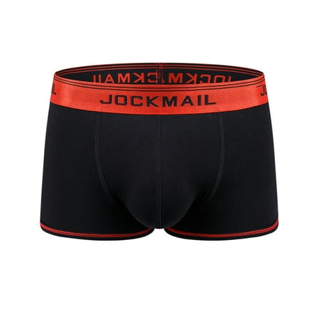 

DNDKILG Soft Pouch Briefs for Men Stretch Male Underwear Breathable Comfort Trunks Black L