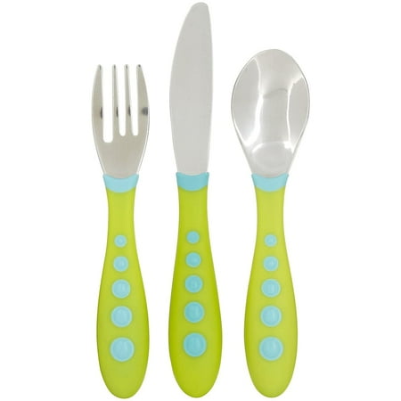 

NUK Gerber Kiddy Cutlery Toddler Utensil Set Fork Spoon and Knife Green