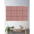 thumbnail image 2 of Red White Abstract Stripe Geometric Pattern Pairs Graham And Brown 2023 Coty Alizarin Poster Wall Art, Modern Wall Decor For Living Room Bedroom, 12x18 UNFRAMED, 2 of 3
