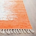 thumbnail image 3 of SAFAVIEH Montauk Tennyson Braided Border Cotton Area Rug, Ivory/Orange, 4' x 4' Square, 3 of 5