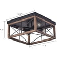 thumbnail image 2 of FETCOI 4-Light Farmhouse Flush Mount Ceiling Light, 12-inch Square Industrial Vintage Ceiling Light Fixtures for Kitchen Living Room Bedroom Hallway Laundry Entryway, 2 of 6