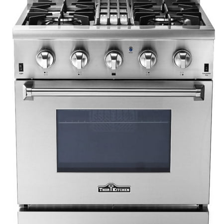 Thor Kitchen 30" Professional Free Standing Dual Fuel Range, Stainless Steel