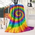 thumbnail image 2 of Rainbow Tie Dye Mandala Pattern Blanket,Comfortable Soft Flannel Throw Blanket,All Season,Warm Lightweight Blankets for Sofa Bed Couch Living Room Chair,40"x50", 2 of 4