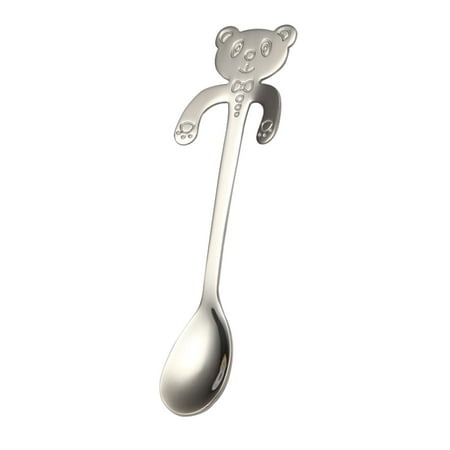 

Octtong Tableware Coffee Spoon Mini Bear Hugging Spoon Tea Soup Sugar Dessert Seasoning Spoon Hanging Cup Spoon (A )