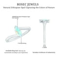 thumbnail image 4 of Rosec Jewels Real Ethiopian Opal Promise Ring for Women - October Birthstone Ring - AAA Quality - Ready to Gift with Jewelry Box, 10K White Gold, US 8.00, 4 of 8