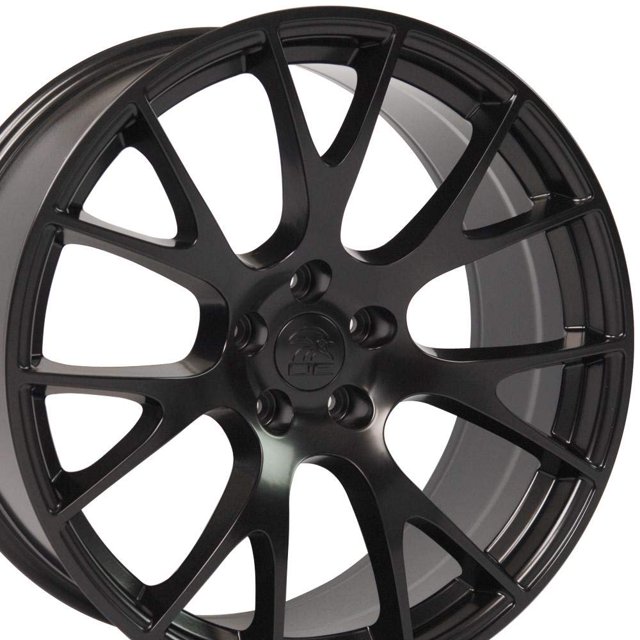 OE Wheels DG69 22 Inch Rim Fits Ram Hellcat Style 5x139.7 22x10 Satin Black (1)