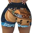thumbnail image 2 of Haiem Ocean Scene with Noah's Ark No Front Seam Biker Shorts for Women Yoga Workout Gym Bike Shorts with Tummy Control Moisture-Wicking-Large, 2 of 9