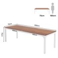 thumbnail image 2 of Tribesigns Dining Table for 6-8 Person, 78 inch Long Rectangular Kitchen Dining Table for Living Room and Dining Room, 78.7 x 27.5 x 29.5 Inches (Only Table, Walnut & White), 2 of 5