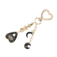 thumbnail image 6 of Unique Bargains 1 Pc Handbag Charm Keychain Heart Moon Bag Accessories Gold Tone Black, 6 of 6