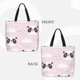 thumbnail image 3 of Naloa Cute Panda Tote Bag for Women, Foldable Tote Bag With Zipper, Large Shoulder Bag, Top Handle Handbag for Travel, Work, Shopping, 3 of 9