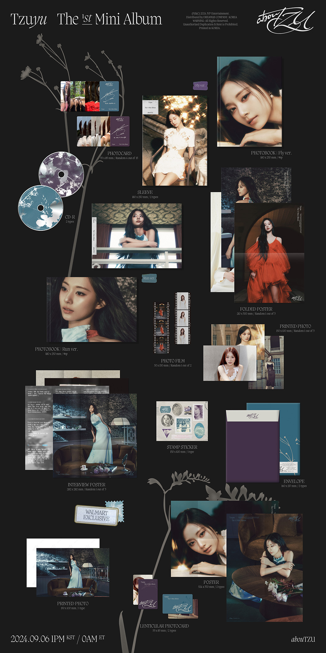 Twice Tzuyu abouTZU Run ver サイン付きCD abouTZU (Run ver